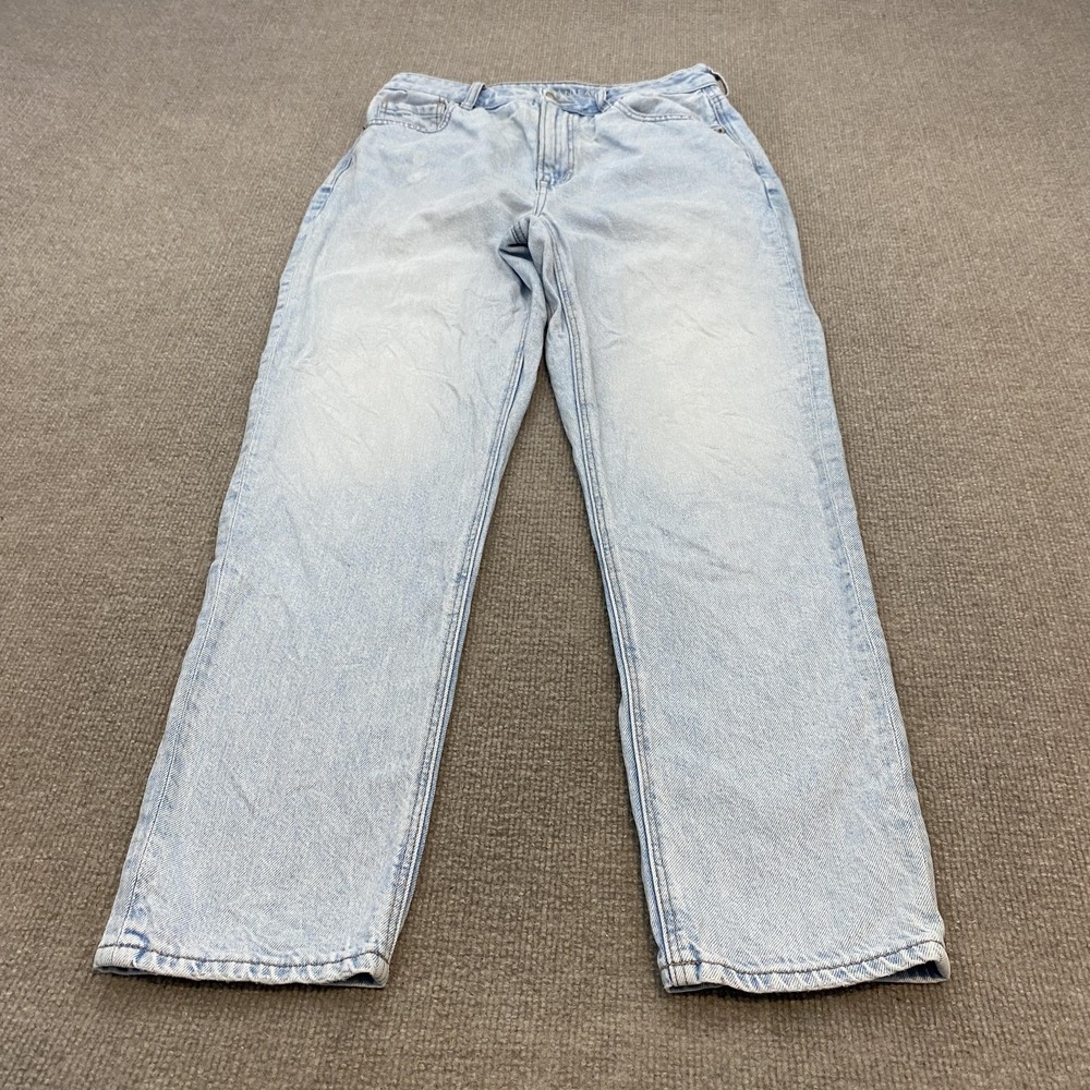 American Eagle Outfitters Mom Jeans Womens 6 Light Wash High Rise Distressed